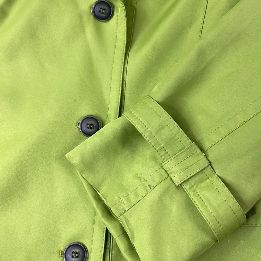 Even Picone Women’s Spring Lime Button Up Jacket, size Large - Picture 7 of 12